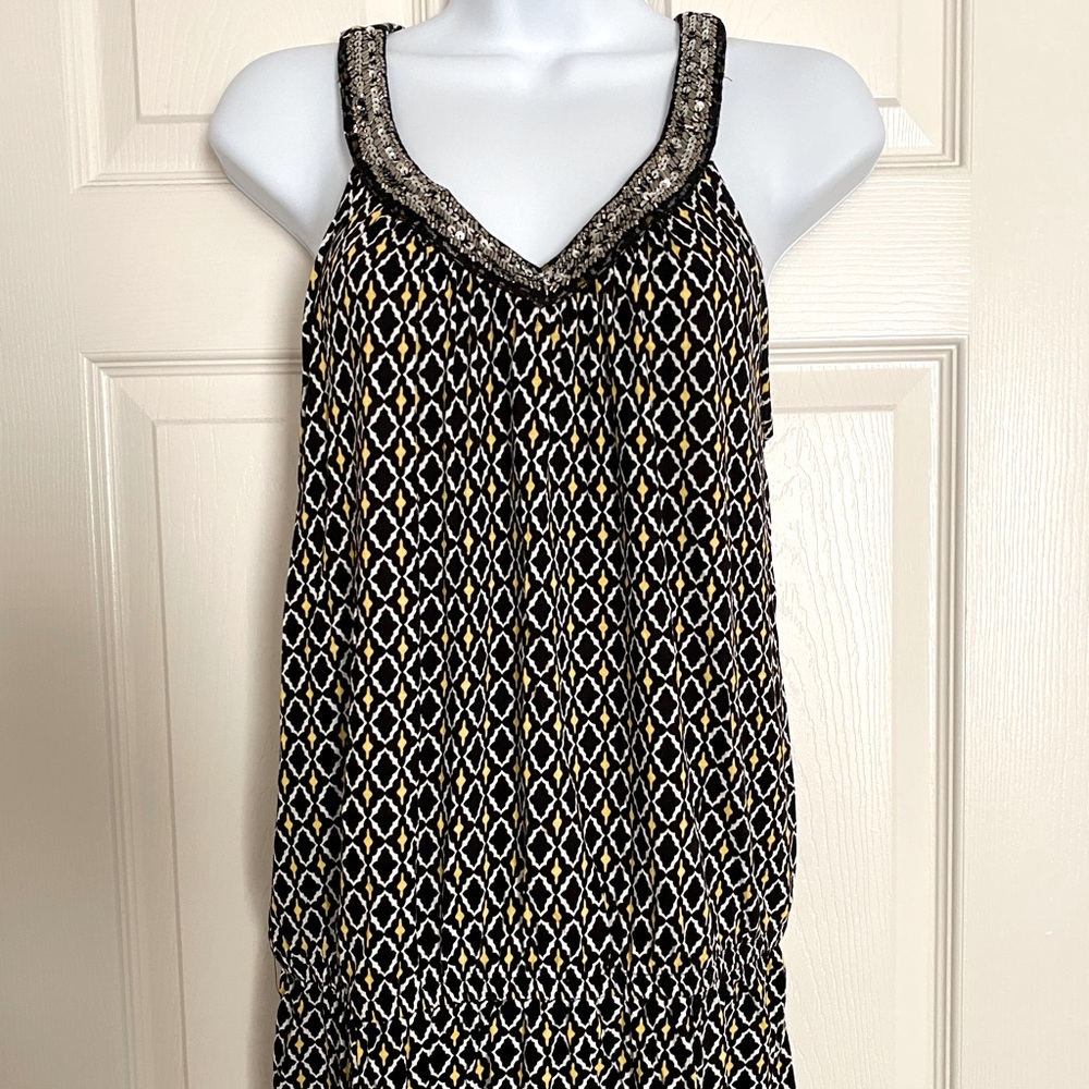 INC International Concept Sleeveless Top with Sequin Trim - Size M
